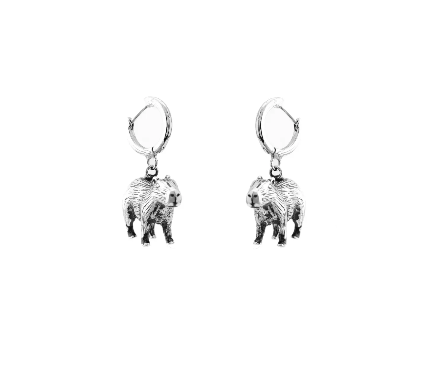 Brinco Capivara Prateado