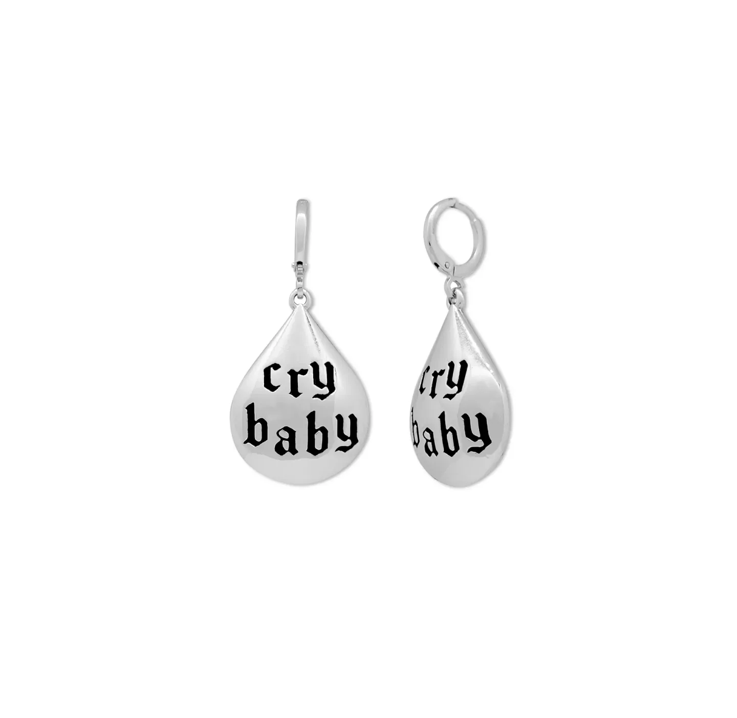 Brinco Cry Baby Prateado
