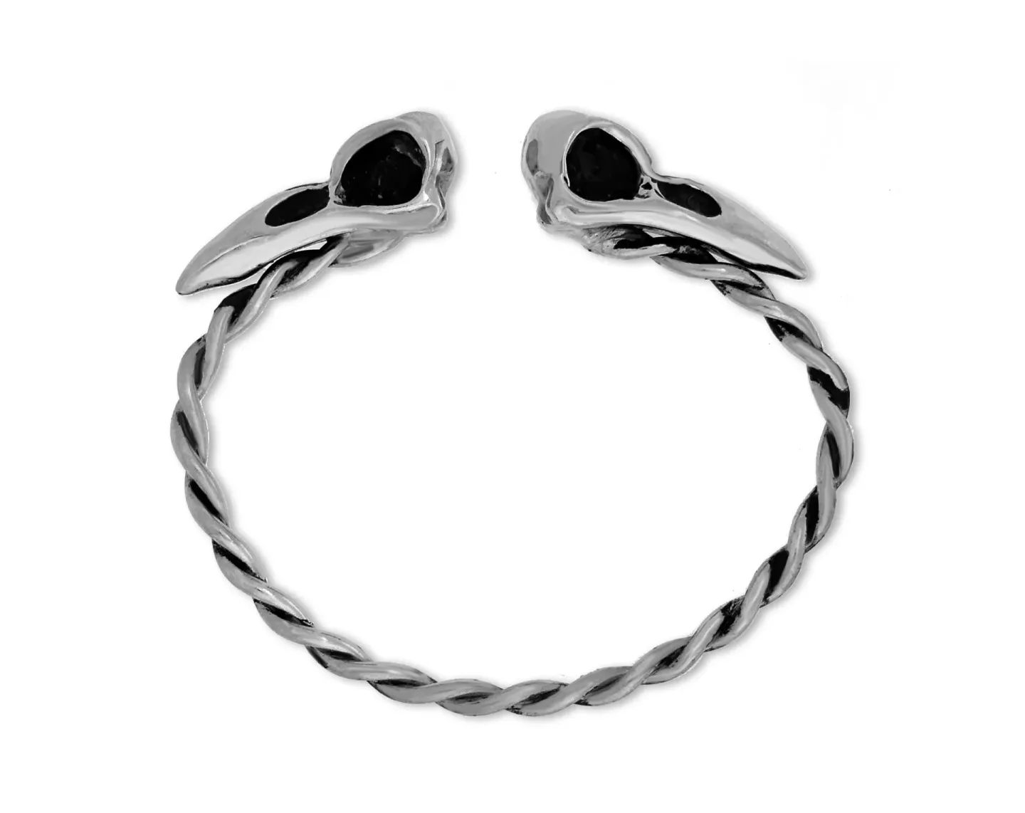 Pulseira Raven Skull Prateado