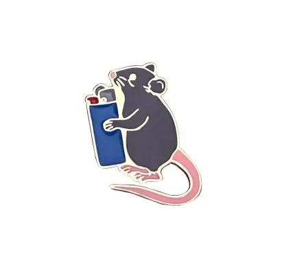 Pin De Metal Rato De Isqueiro
