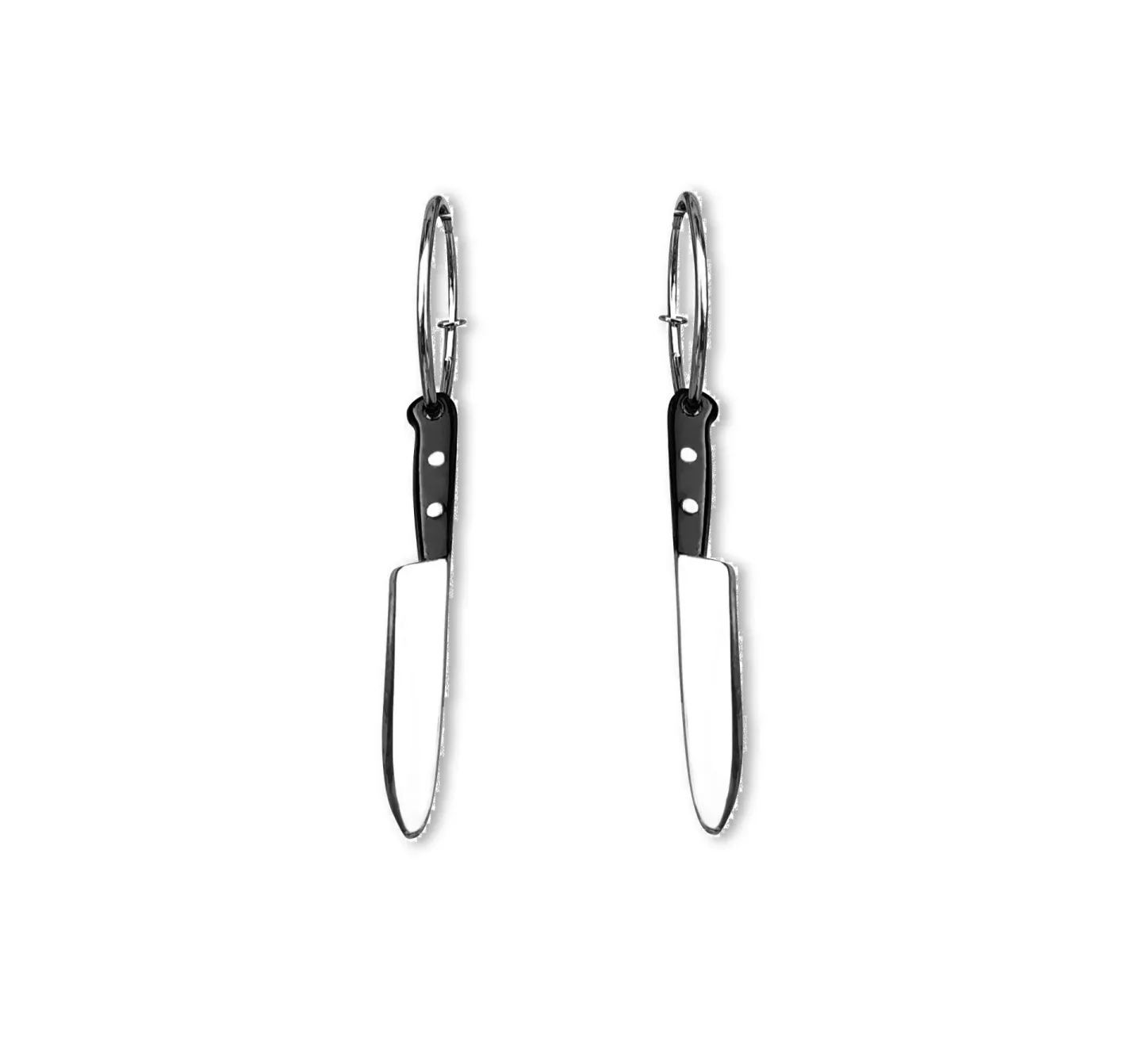 Brinco Argola Faquinha Prateado