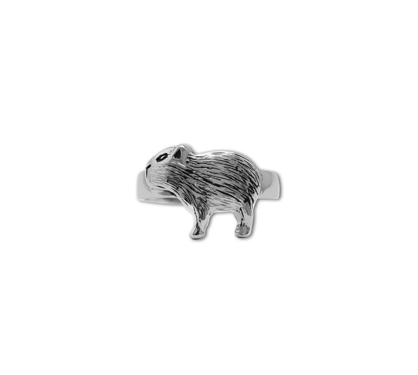 Anel Capivara Prateado