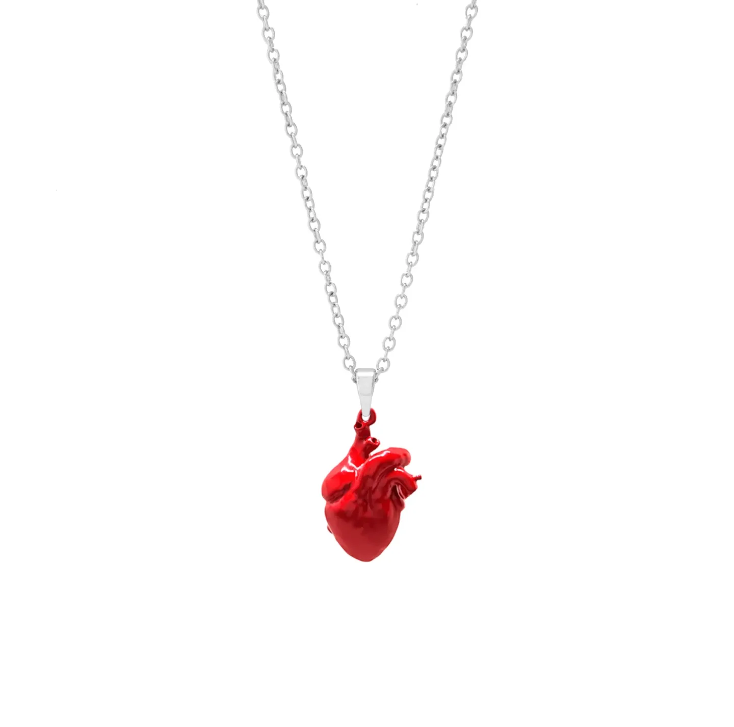 Colar Coração Anatômico Vermelho