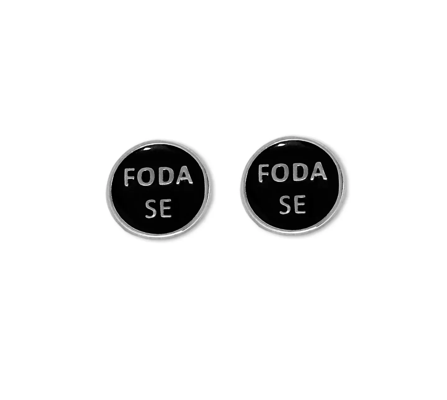 Brinco Stud Fod*- Se Prateado