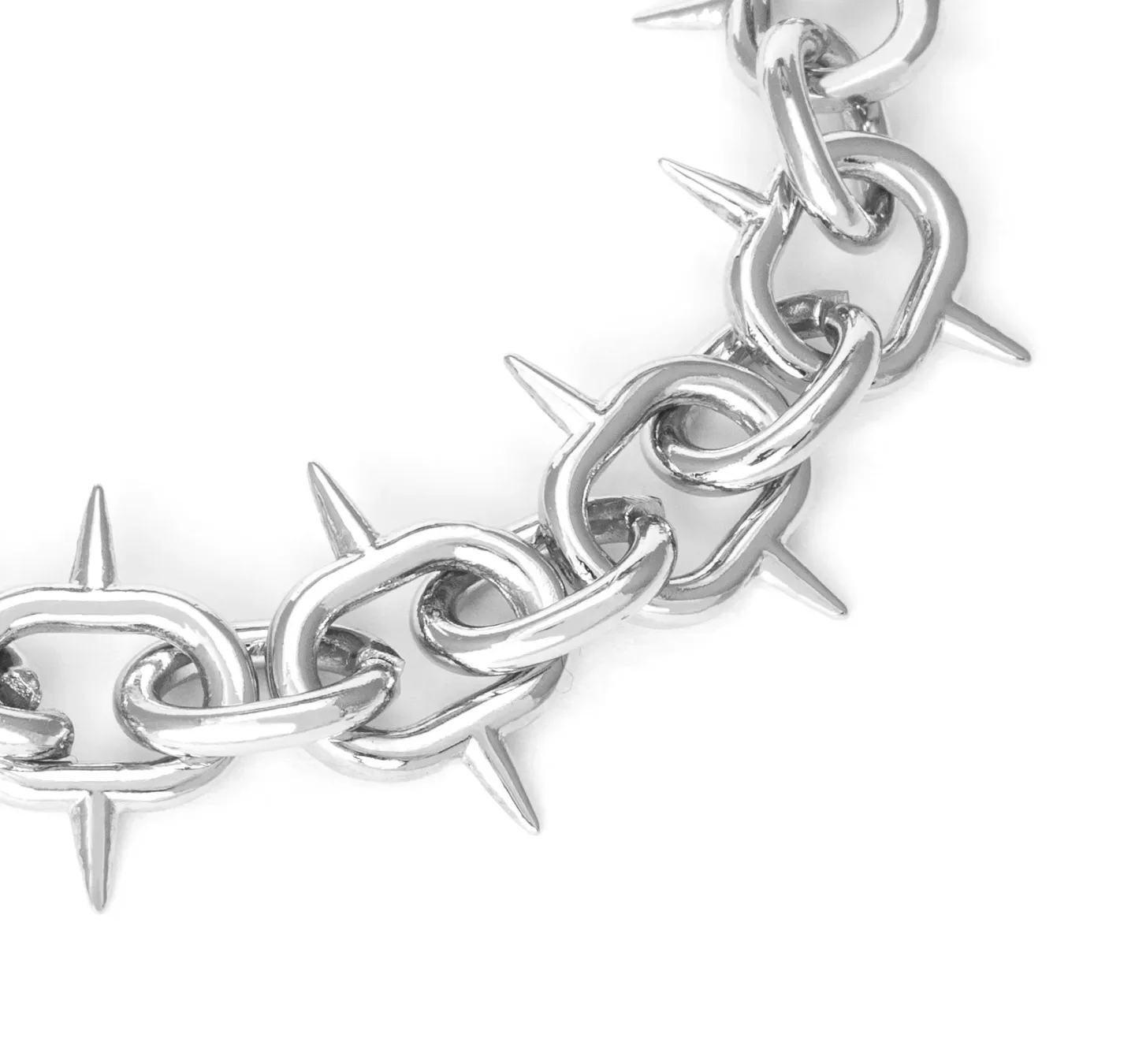 Pulseira Spiked Chain Pequena Prateado
