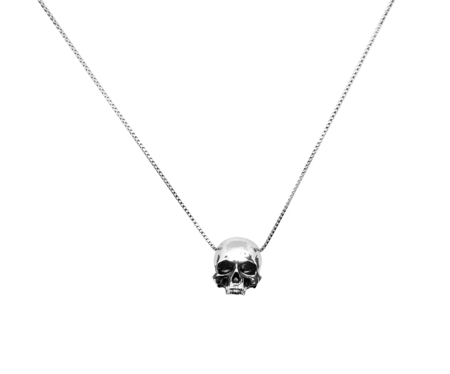 Colar Skull Prateado