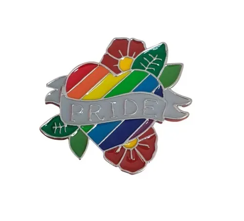 Pin De Metal Coração Pride