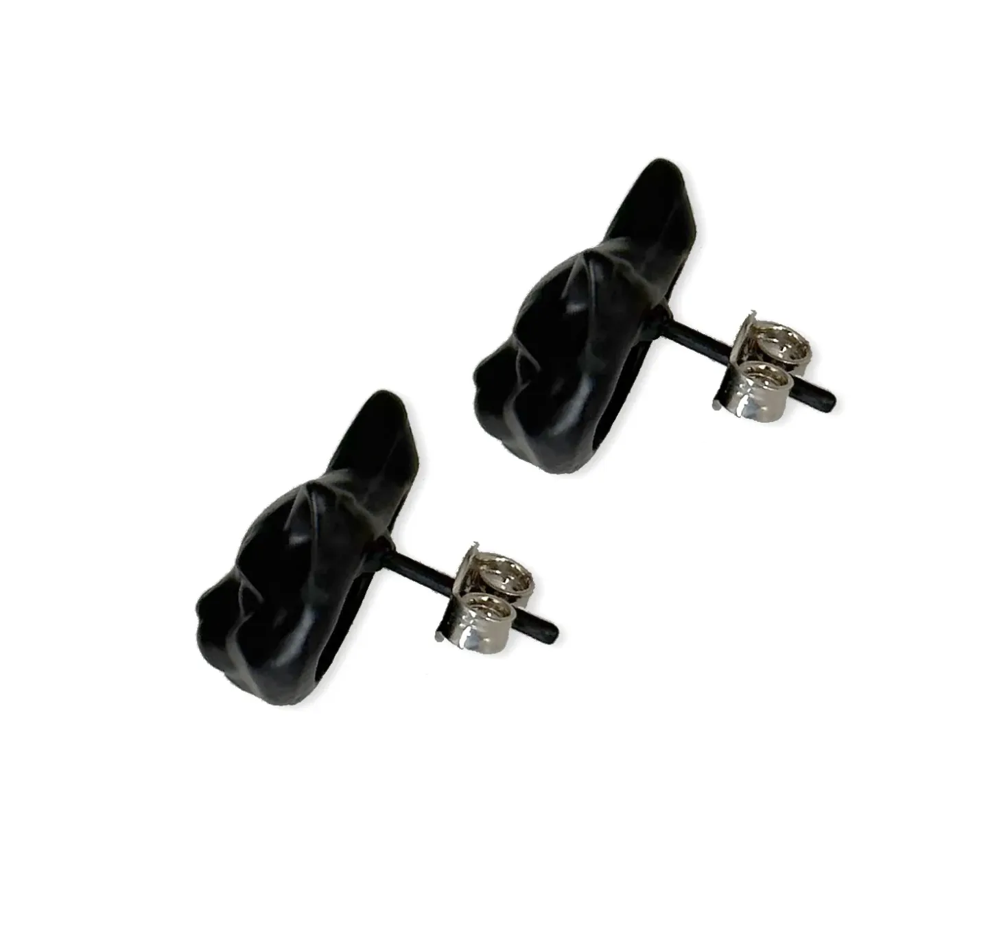 Brinco Stud Gato Preto Fosco