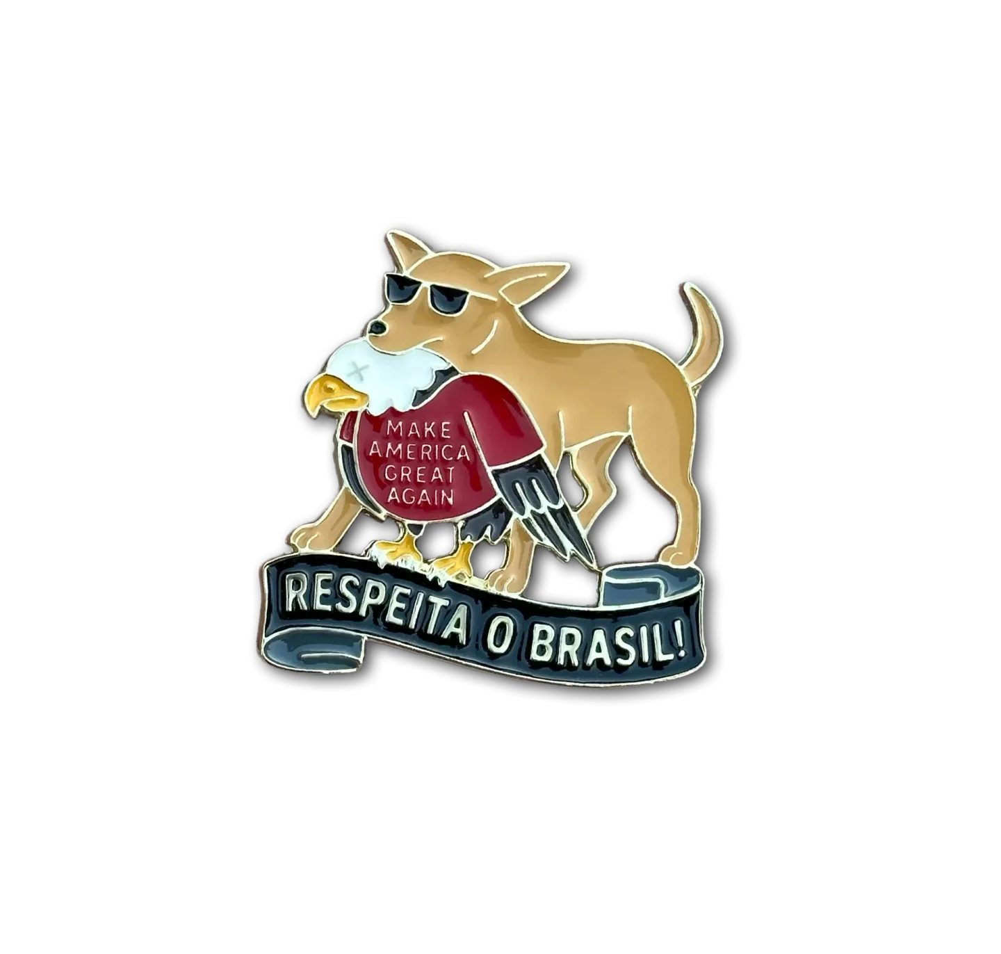 Pin de Metal Respeita o Brasil!