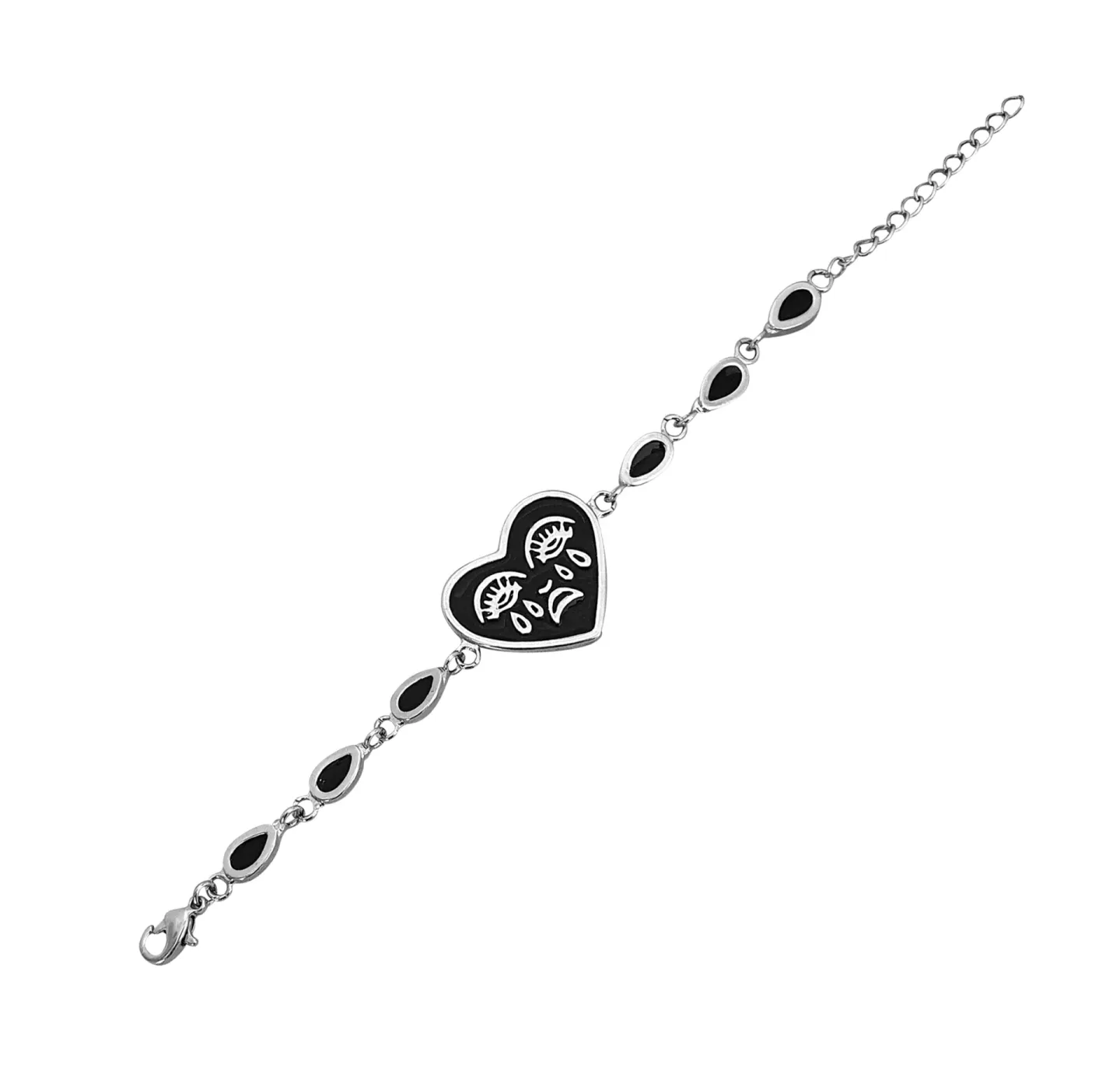 Pulseira Cry Heart Prateado