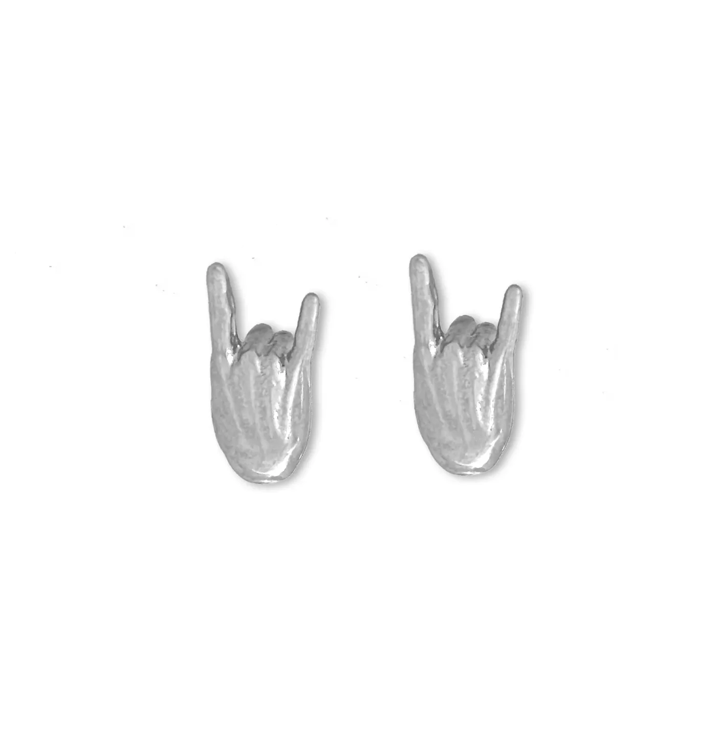 Brinco Heavy Metal Hand Prateado