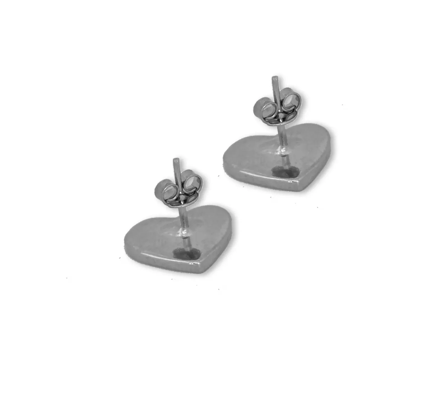 Brinco Stud Cry Heart Prateado