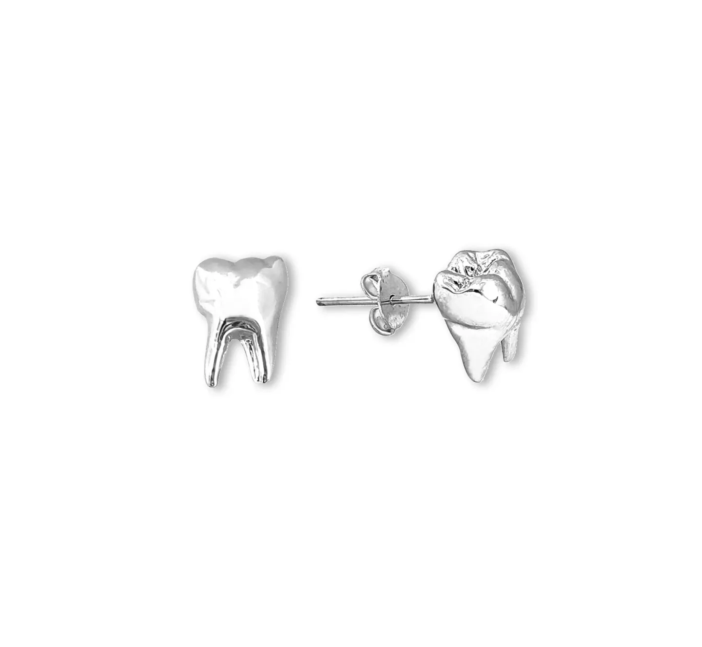 Brinco Tooth Prateado