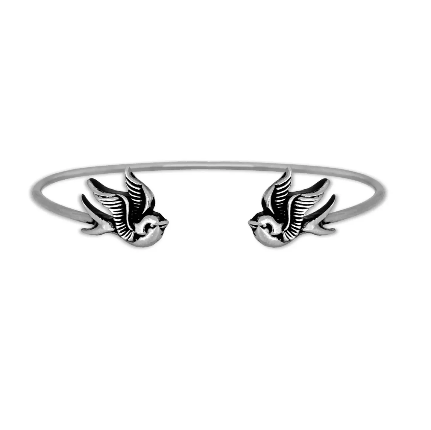 Pulseira Andorinhas Old School Prateado