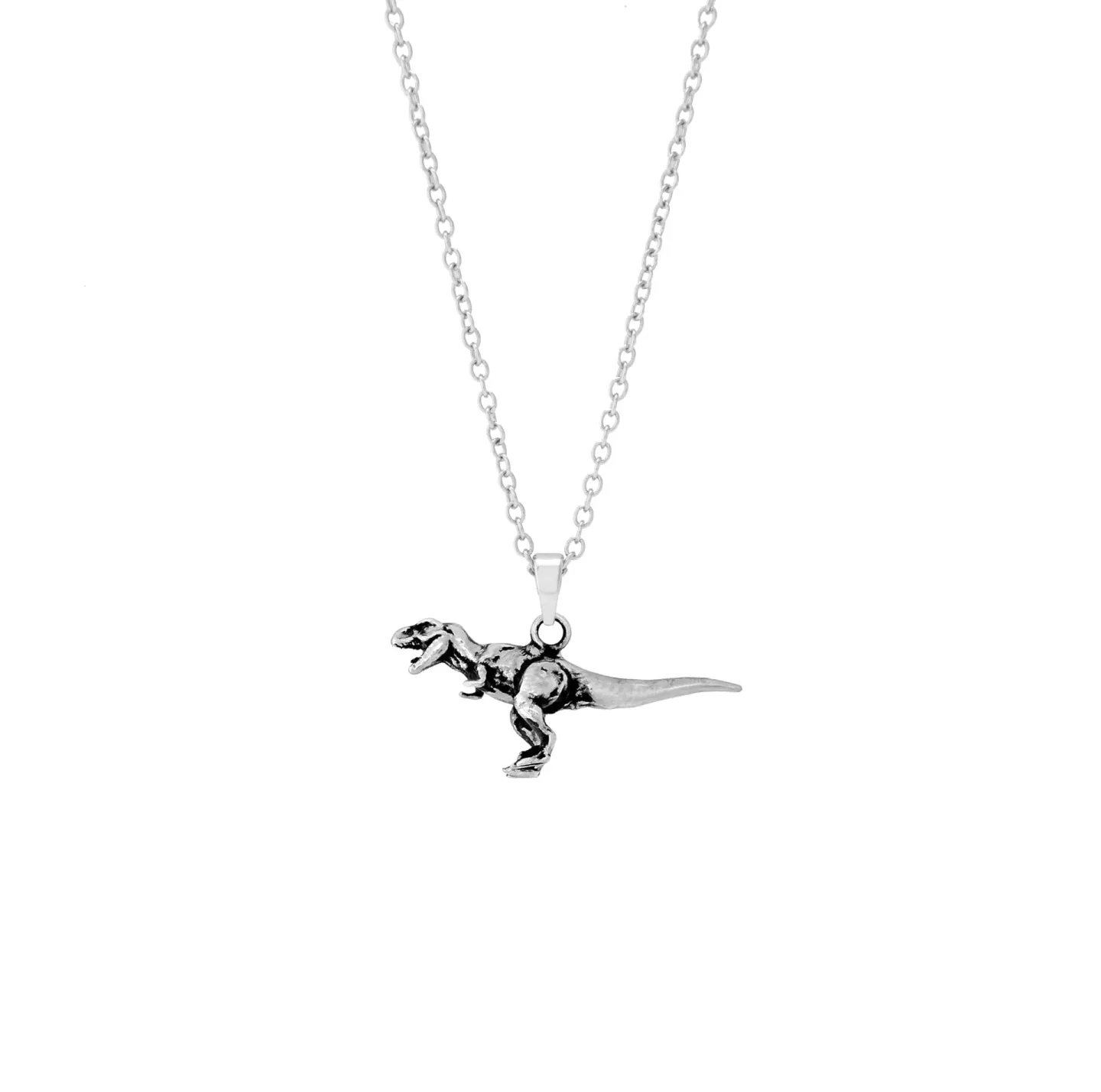 Colar T Rex Prateado