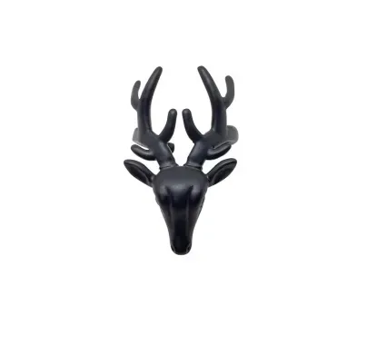 Anel Deer Preto Fosco