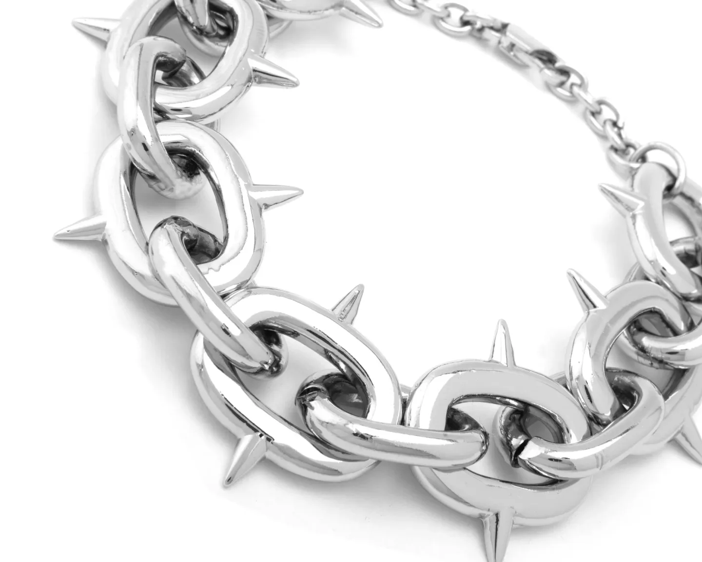 Pulseira Spiked Chain Prateado