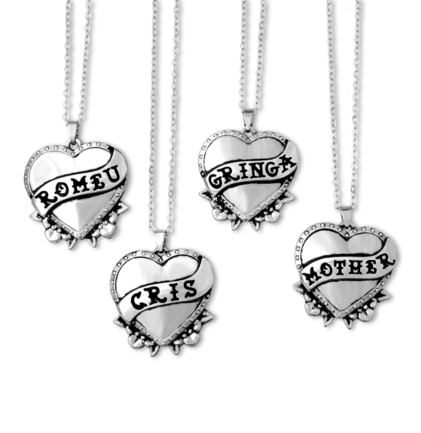 Colar Coração Personalizado Prateado