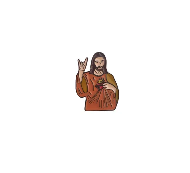 Pin De Metal Jesus Rockeiro