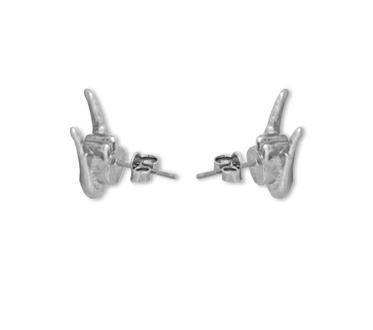 Brinco Heavy Metal Hand Prateado