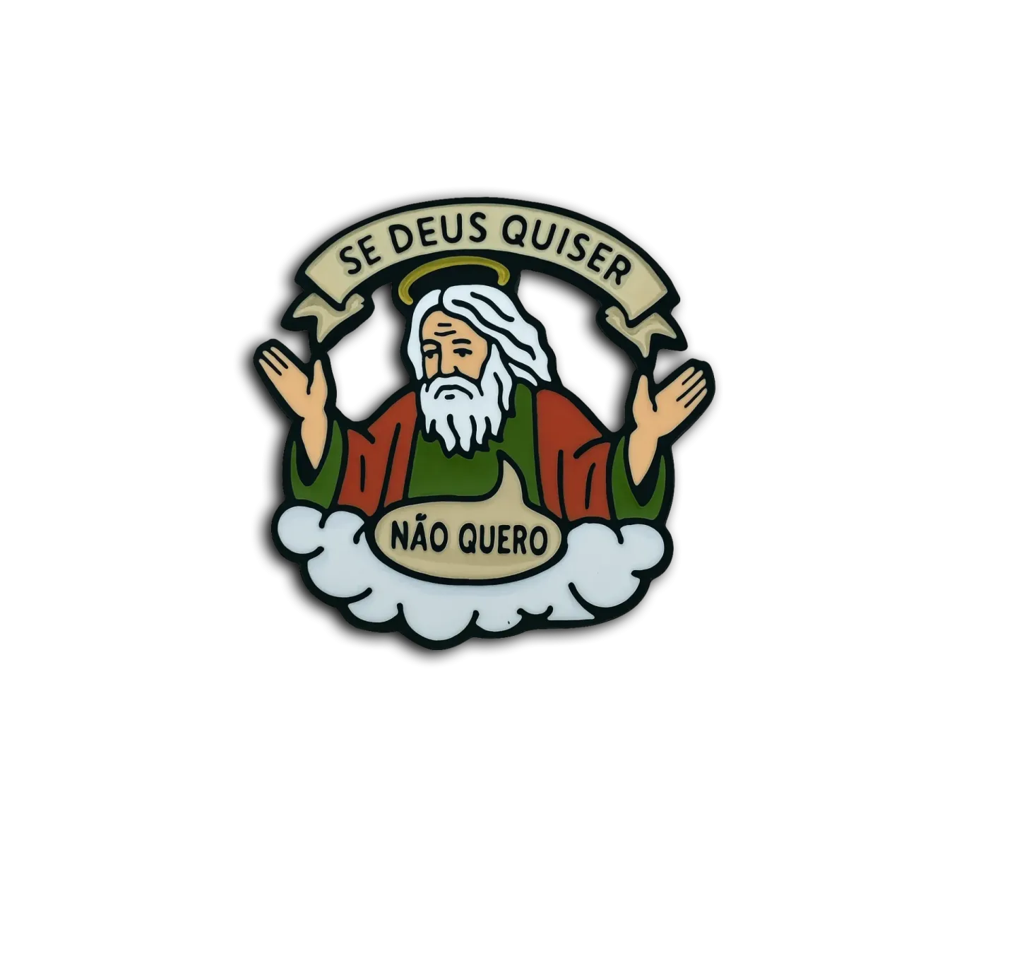 Pin de Metal Se Deus Quiser