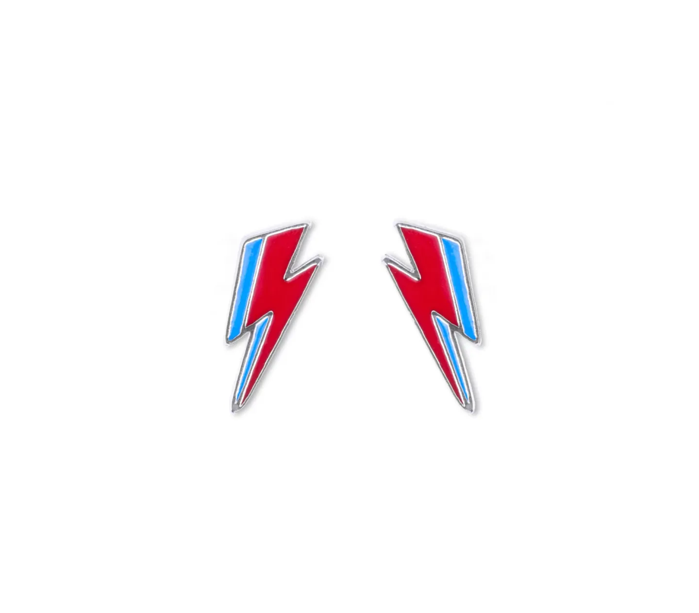 Brinco Stud Bowie Prateado