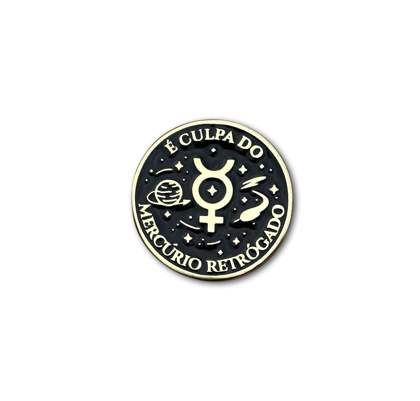 Pin de Metal Mercúrio Retrógrado