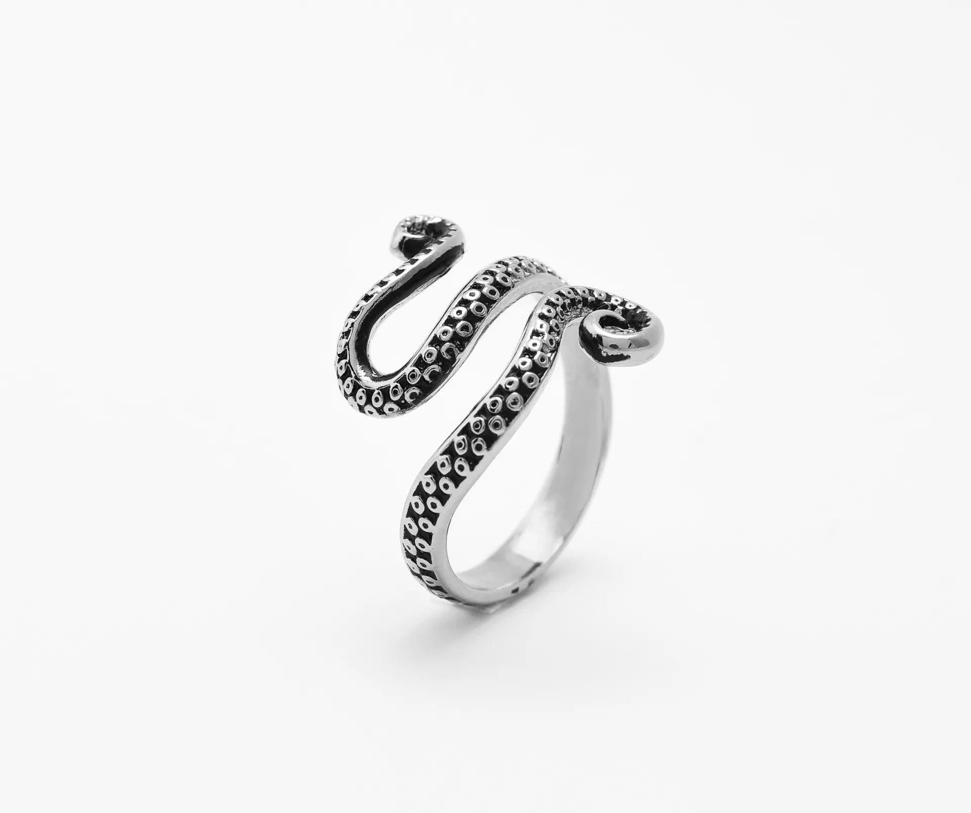 Anel Tentáculos Prateado