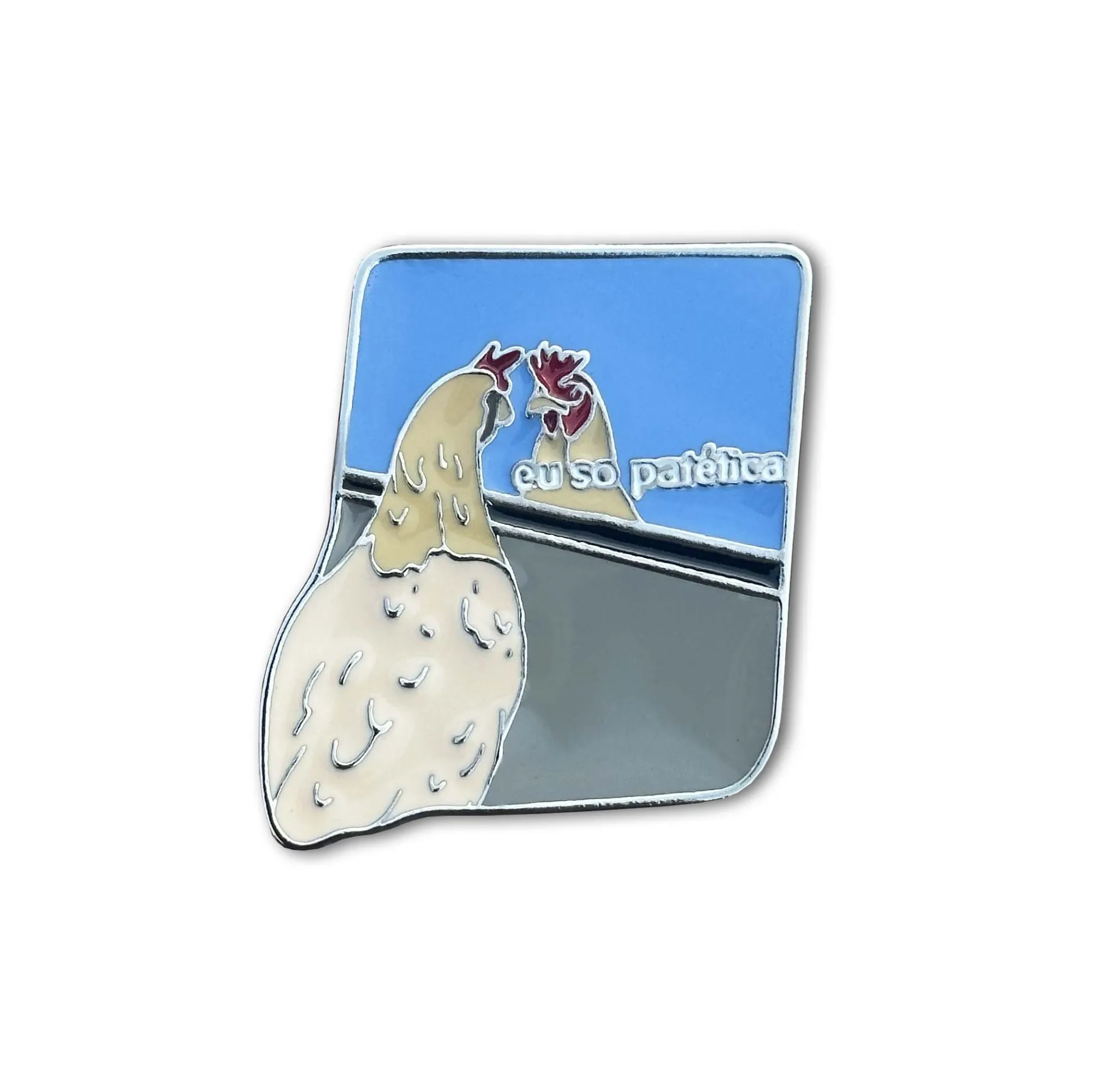 Pin de Metal Galinha Otimista