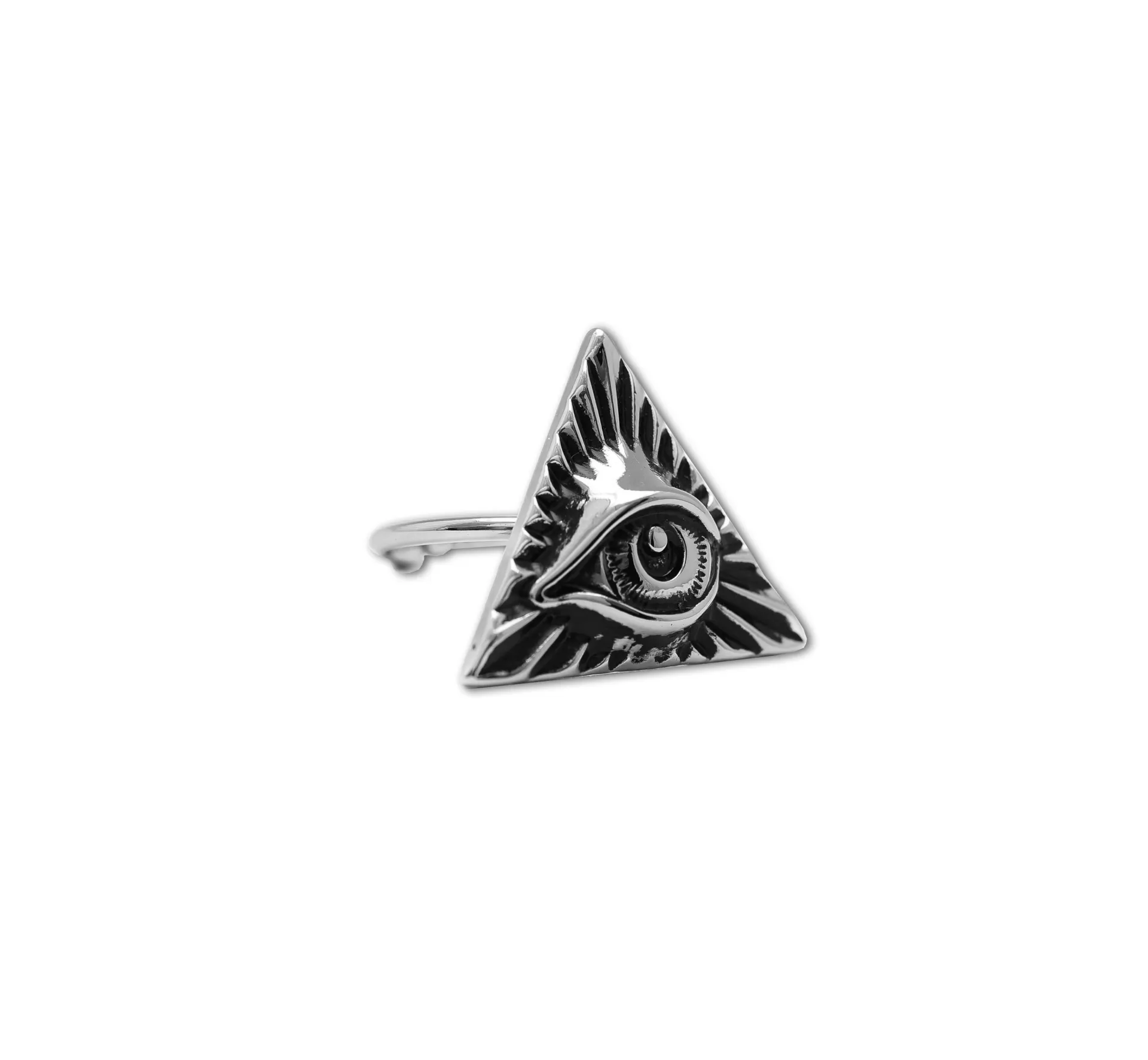 Anel All Seeing Eye Prateado